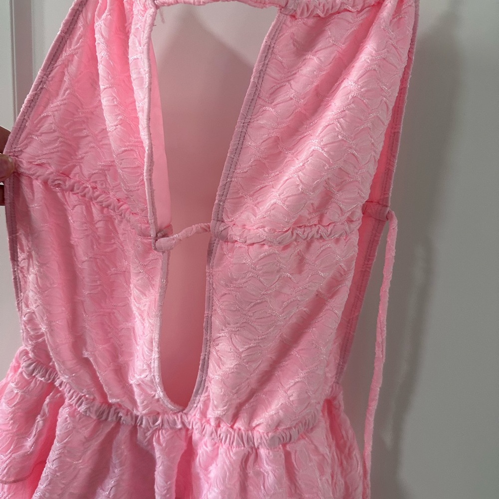 Strawberry MilkMob Pink Ruffled Halter Dress - Picture 5 of 9